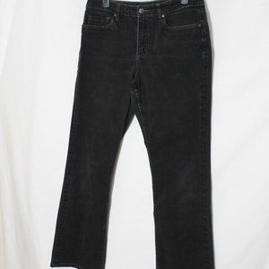 COLDWATER CREEK Black Denim Jeans Size 10 Bootcut 5 Pocket Designs Mid Rise